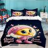 Yellow Bird Nightly Dreams Greeting 3PCS Bedding set,Ideal for 1pc Duvet Cover And 2pcs Pillowcases Perfect for Fan gift,Ideal for Bedroom, Dormitory