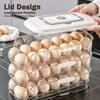 Clear Egg Rack Holder Large-capacity Egg Container New Rolling Egg Storage Box  Kitchen Dedicated