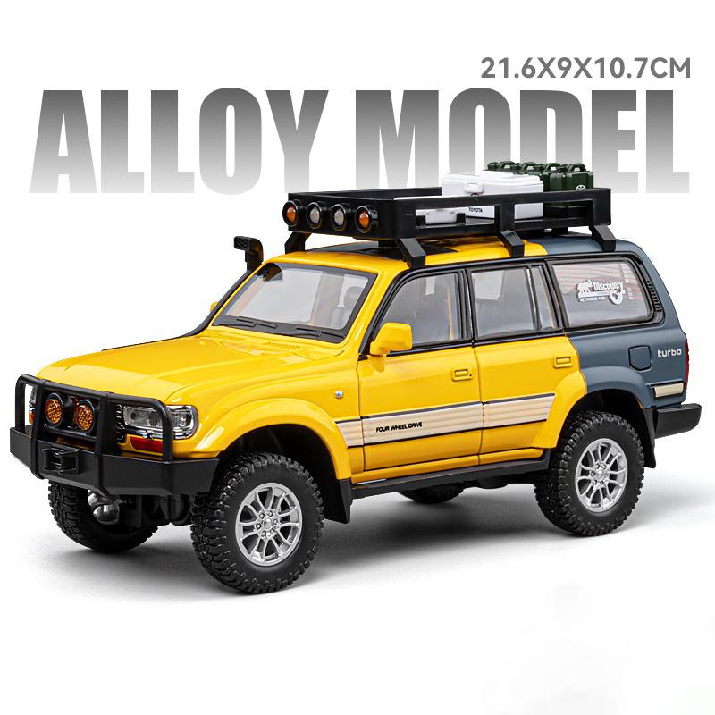1/24 Toyota Land Cruiser LC80 внедорожник литой игрушечный автомобиль модель звук и свет детские игрушки коллекционные подарки на день рождения