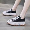 Fashion 2024 New Spring and Autumn Fashion New Round Toe Thick Sole Casual Comfortable Walking Shoes Cross Strap Women's Sneakers