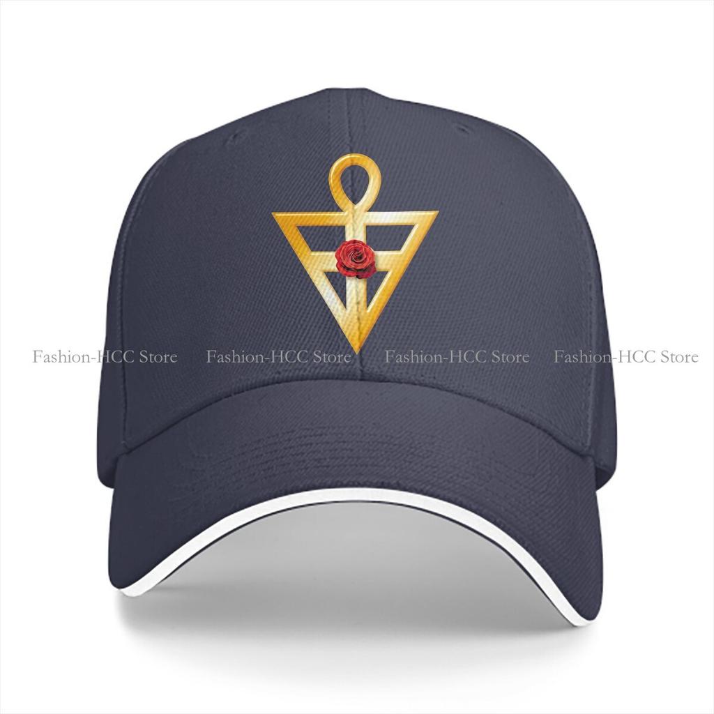 Summer Cap Sun Visor Emblem of the Rosicrucian Order Classic Hip Hop Cross Peaked Hats