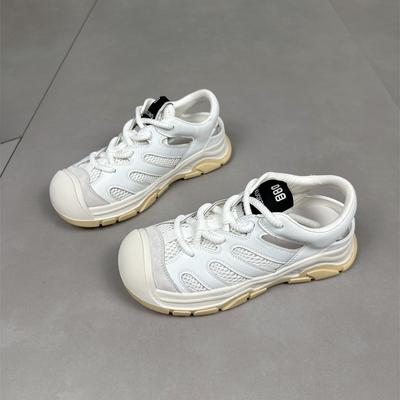 Большие дышащие громоздкие кроссовки с сетчатой поверхностью и большой головкой, женские летние новые модные повседневные универсальные спортивные сандалии на платформе, увеличивающие рост