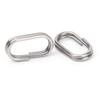 Durable Stainless Steel Line Tackle Fishing Hanging Snap Barrel Swivel Connector Oval Split Rings
