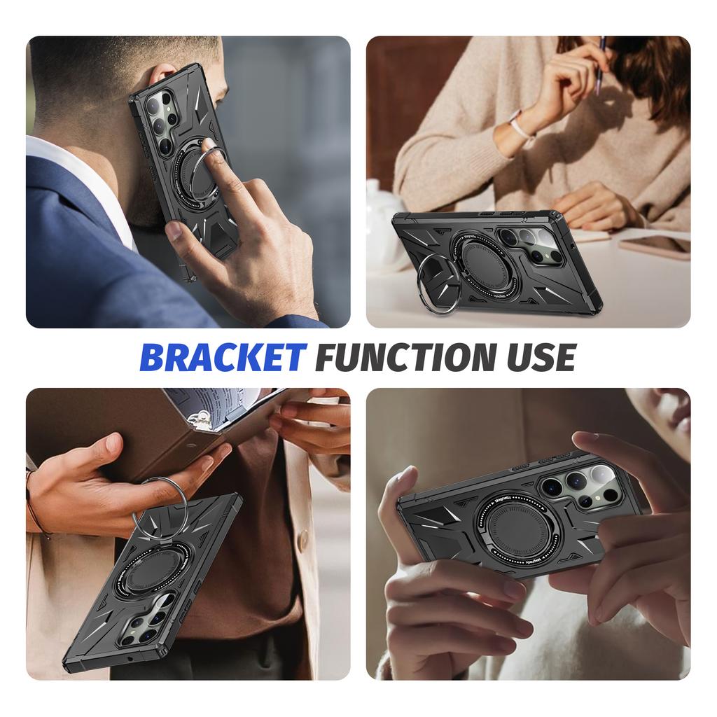 Magnetic Finger Ring Stand Phone Case for Samsung Galaxy S25 Ultra S24 FE S23 Plus A55 A35 A15 A54 A14 A34 A05S Cover