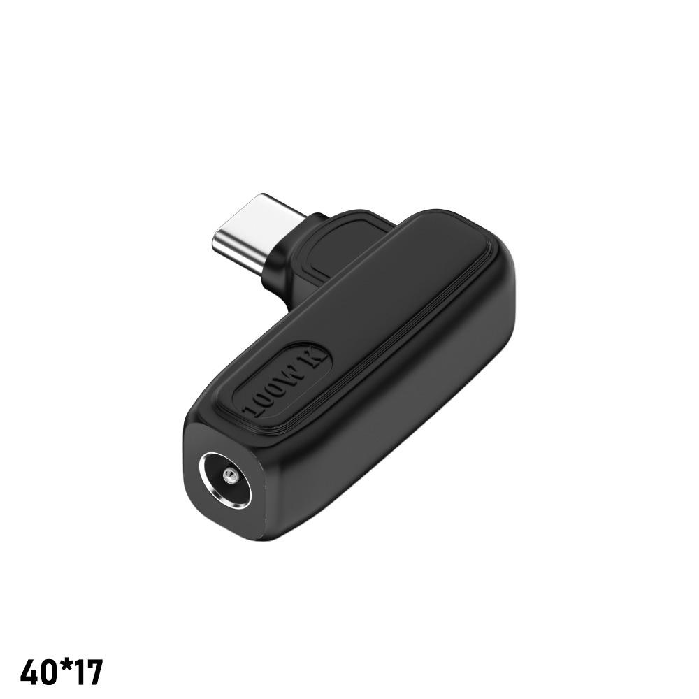 2Pcs DC Female to Type-C Male Adapter PD 100W, Lenovo Square Input to USB C Charging Converter for Laptop