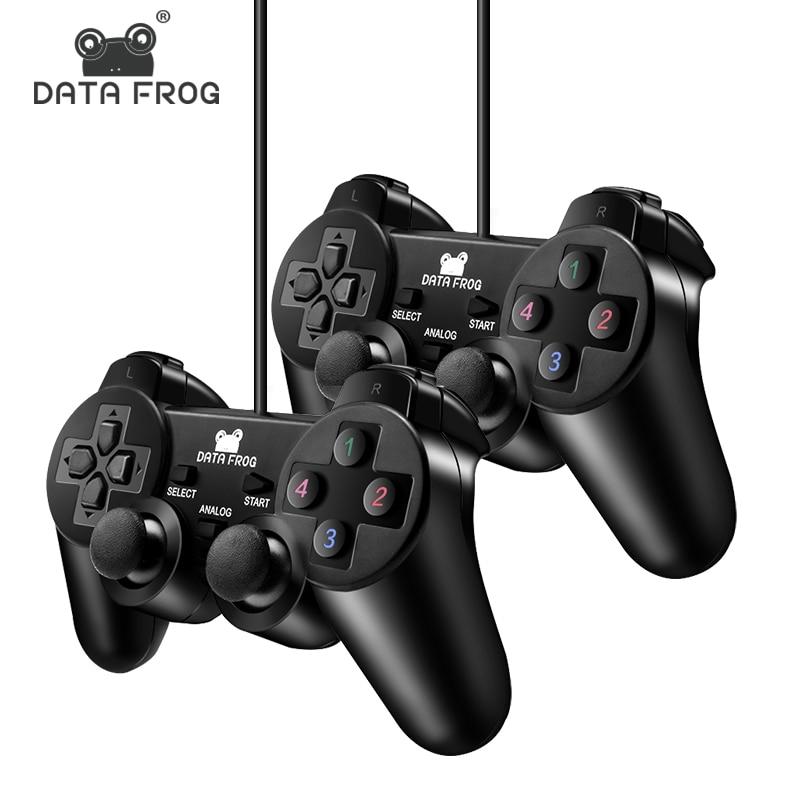 DATA FROG Проводной игровой контроллер, игровой джойстик, джойстик, USB-геймпад для ПК, ноутбука, вибрационные геймпады для Windows 7 и 10