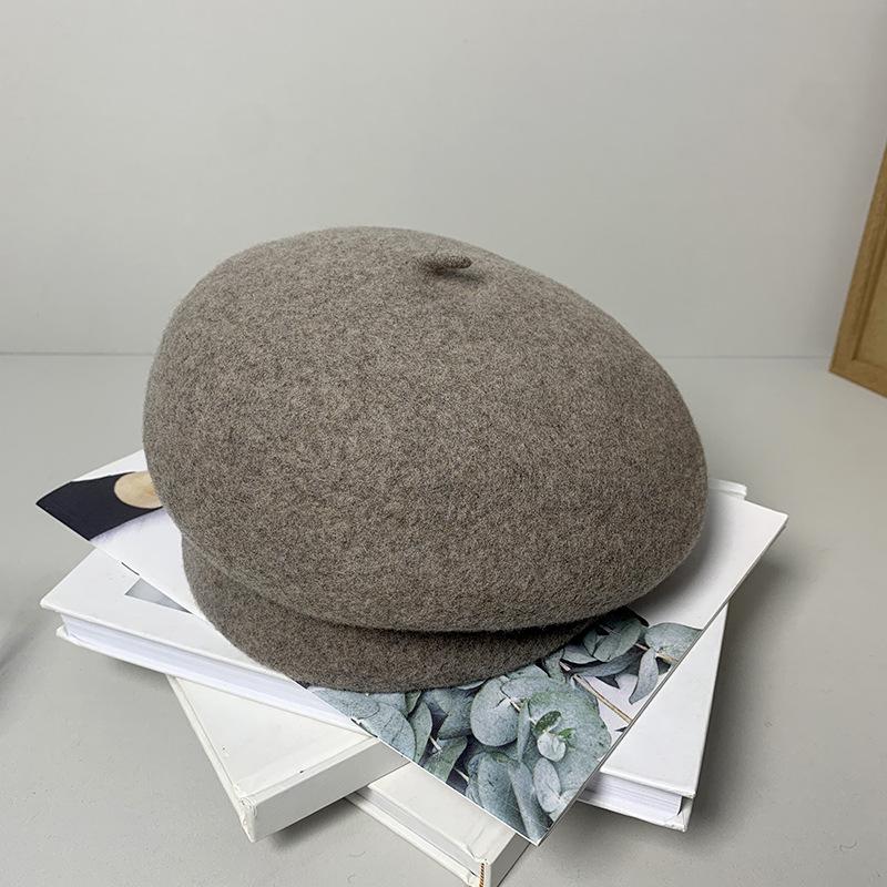 Британский шерстяной фетр Корейский бисер Ретро берет для женщин - Осень/Зима Социальный тренд художника