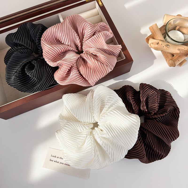 Korean Style Large Scrunchies Solid Color Elastic Hair Bands Women Hair Rope Ties Ponytail Holder Rubber Bands Hair Accessories