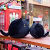 10/30CM Black Cat Plush Pillow Cartoon Cat Head Cat Doll Gift Cuddly Pillow Cushion Doll  Girl