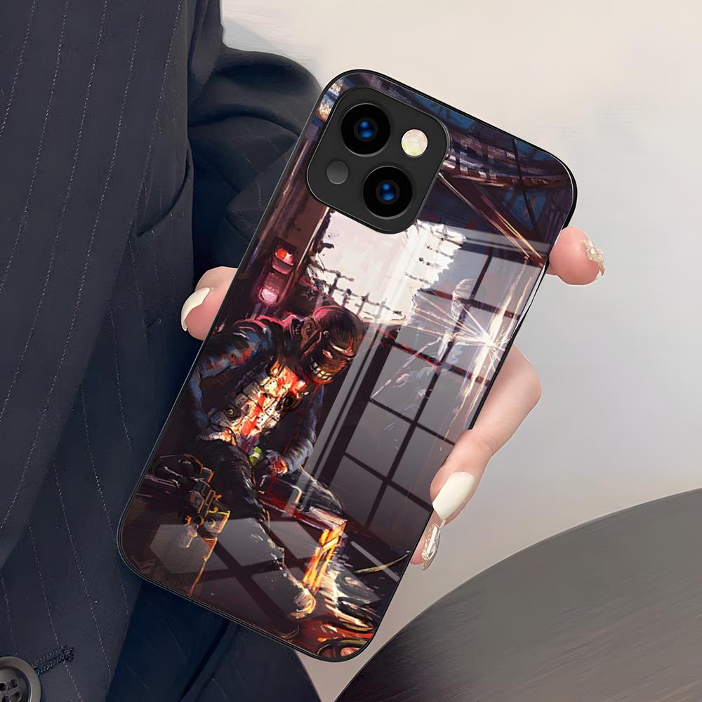 Чехол для телефона RUST Game для iPhone 17 Pro Max 15 Pro 16 14 Plus 12 13 Mini 11 Pro Ударопрочный стеклянный чехол
