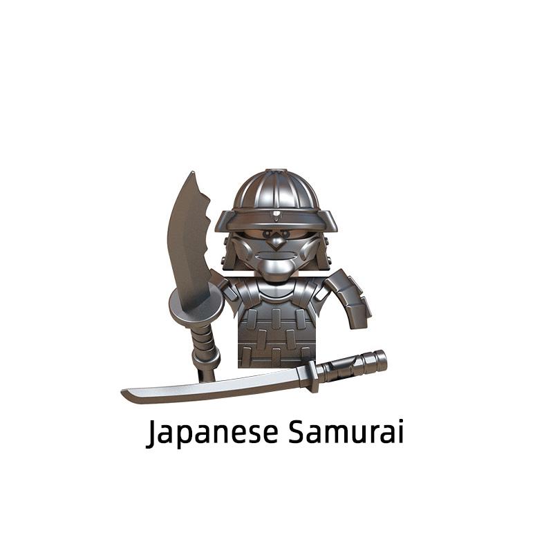 Средневековый японский самурай модель блоки MOC кирпичи набор подарки игрушки для детей WM6090