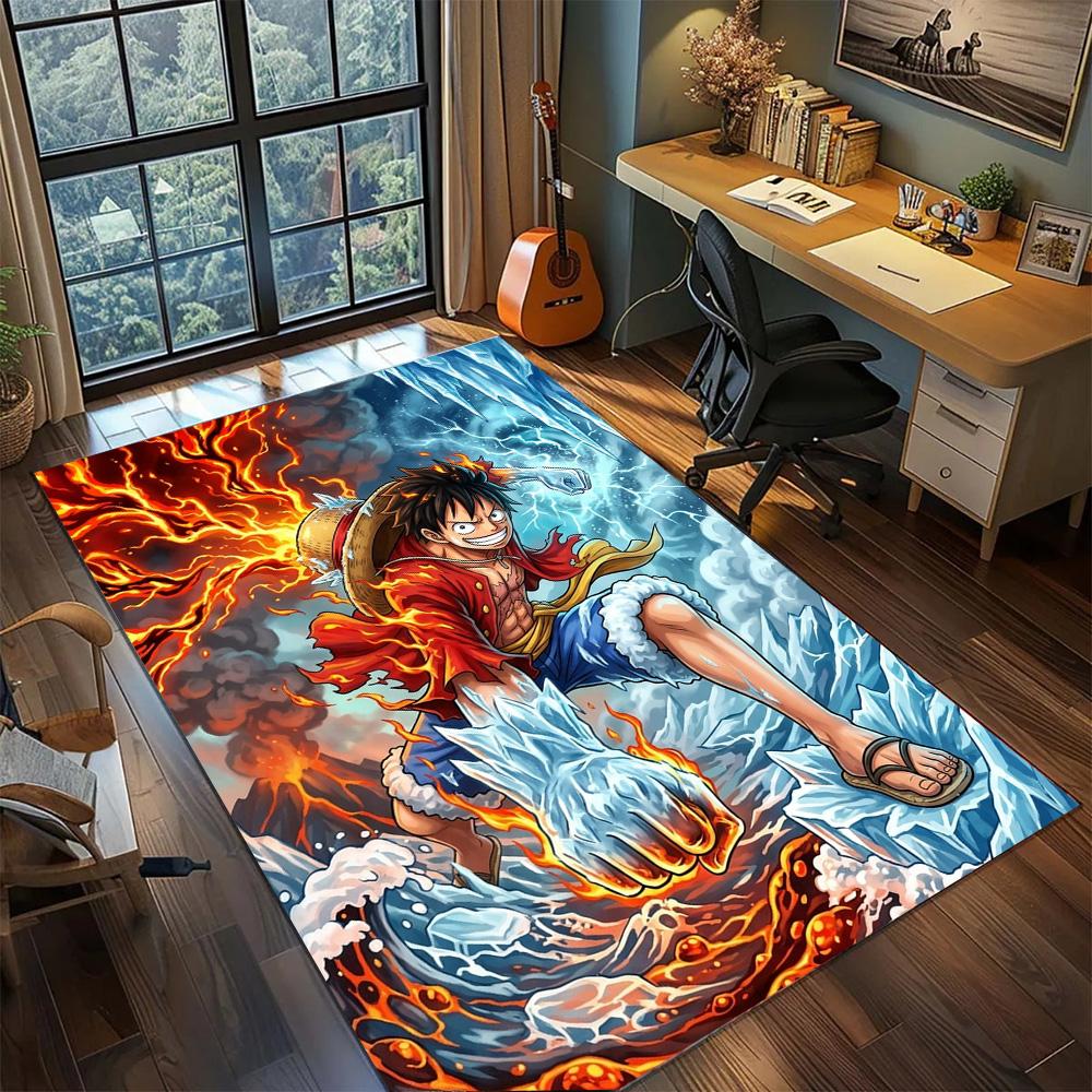 Zoro One Piece Rug Carpet Large Area Rugs Non Slip Washable Floor Mat for Gamer Room Bedroom