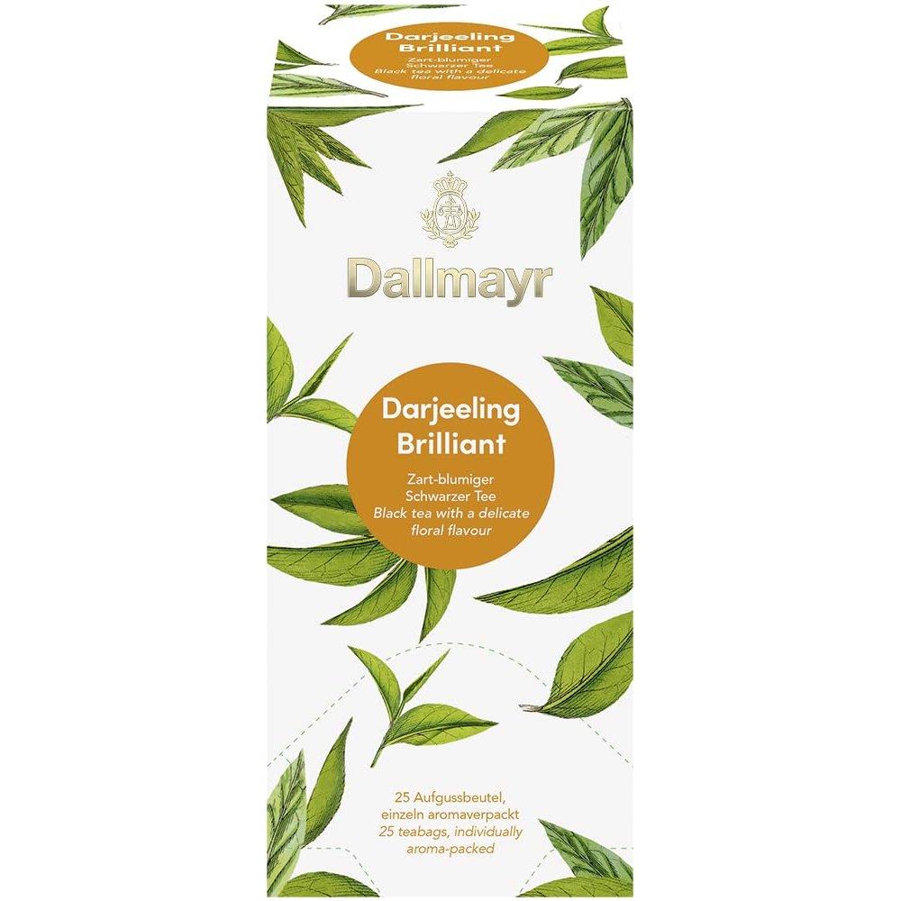 Чайные пакетики черного чая Dallmayr Darjeeling Brilliant Premium Second Flush, 25 шт.