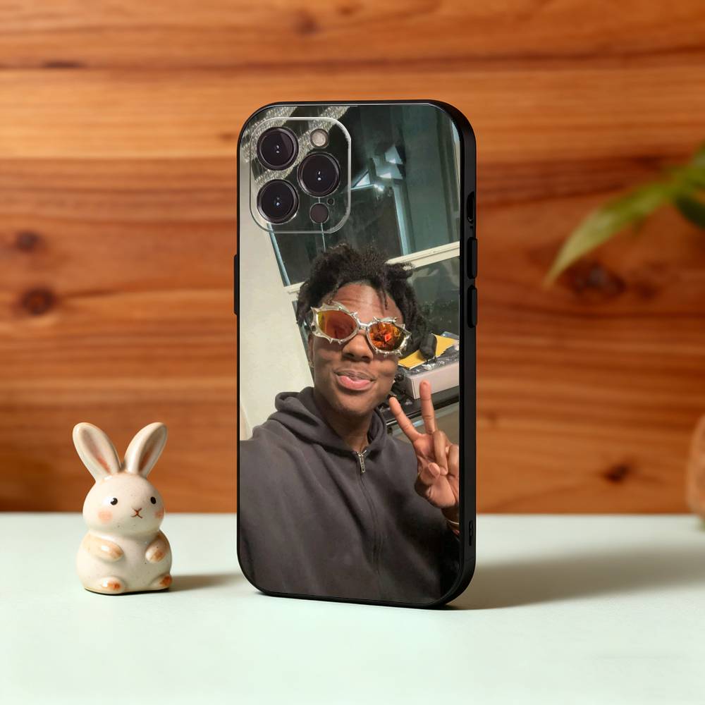 F-Смешной IShowSpeed Ютубер Чехол для телефона Для iPhone17,16,15,14,13,12Plus,Pro Max,XS,5G Мягкий Силиконовый Черный Чехол