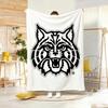 Cute Anime Wildcat Kitten Throw Lightweight g Flannel Blanket Soft Skinfriendly for Summer Cooling