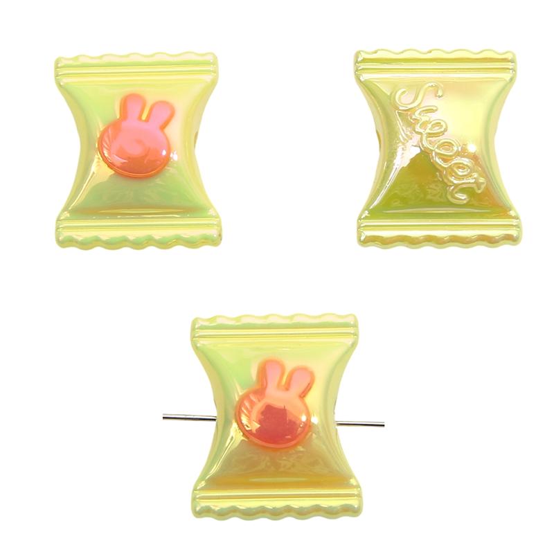 200Pcs Acrylic Coated Bunny Candy Beads for DIY Necklace Bracelet Earring Jewelry Making