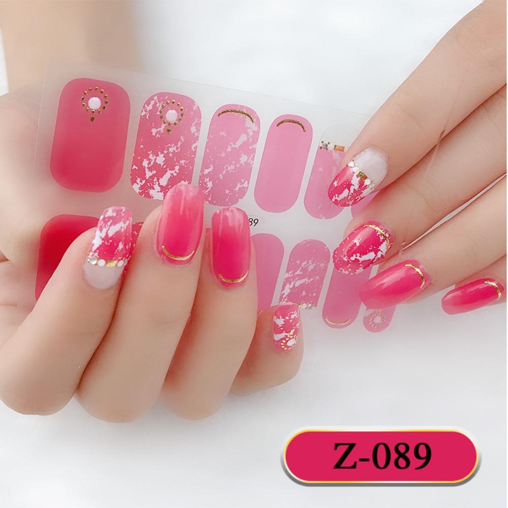 Z трехмерная водонепроницаемая запекаемая гель-лаковая пленка полная наклейка простой европейский и американский стиль продвинутая пленка для ногтей бумага наклейка для ногтей