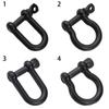 4 Styles Shackle Fob Bracelet Buckle Key Ring Keychain Hook D Bow Staples Solid Carabiner