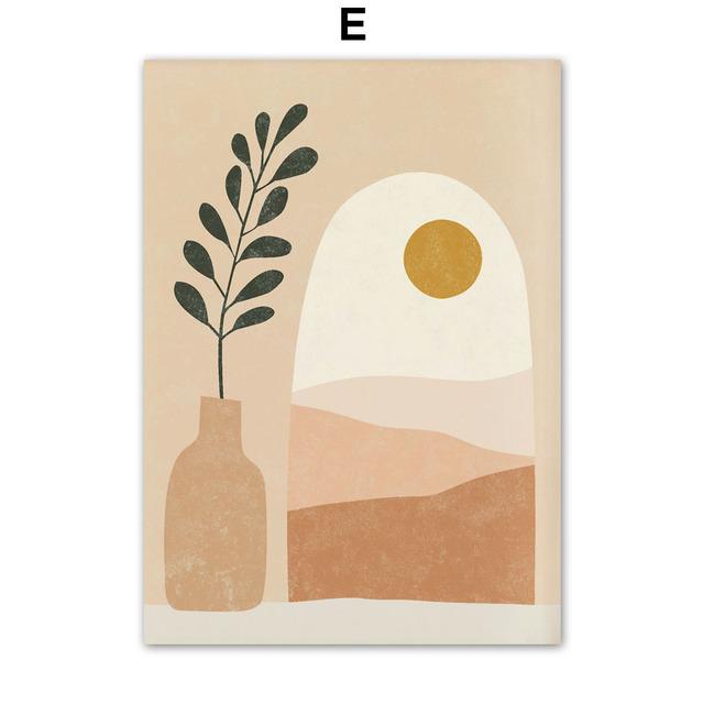 Vintage Girl Vase Flower Plant Leaf Boho Nordic Posters And Prints Wall Art Canvas Painting Wall Pictures For Living Room Decor No Frame