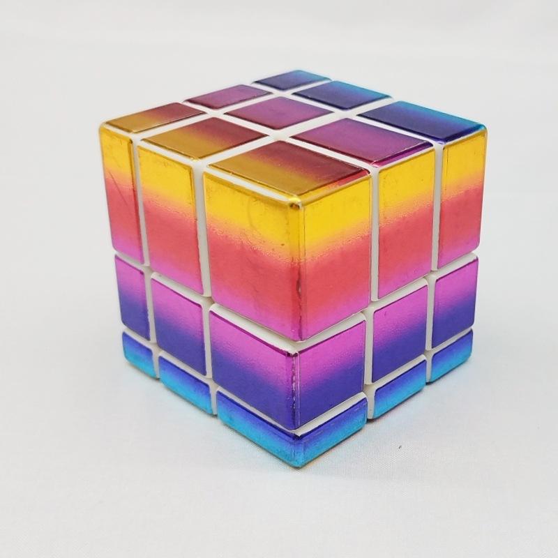 [Мудрость] X-Cube 3x3 Радужный Зеркальный Куб Градиентный Цвет Изменение Формы 3x3 Куб Радужные Зеркальные Блоки Детская Головоломка Игрушка Подарки