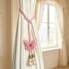 2PCS Creative Butterfly Curtain Tie Strap Adjustable Curtain Rope Curtain Tie Back  Home Decor