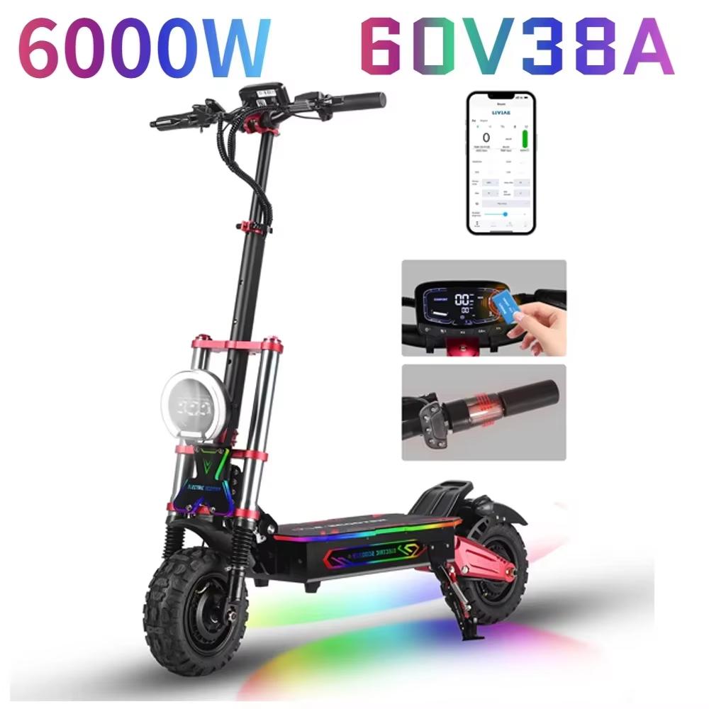 BOYUEDA S5-11 Electric Scooter: 3000W Dual Motor, 85km/h, 120km Range, Off-Road Tires, NFC & App Control