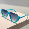Солнцезащитные очки треугольной формы Новинка в моде Полуободковые Градиентные линзы Модный брендовый дизайн Повседневный декор Солнцезащитные очки