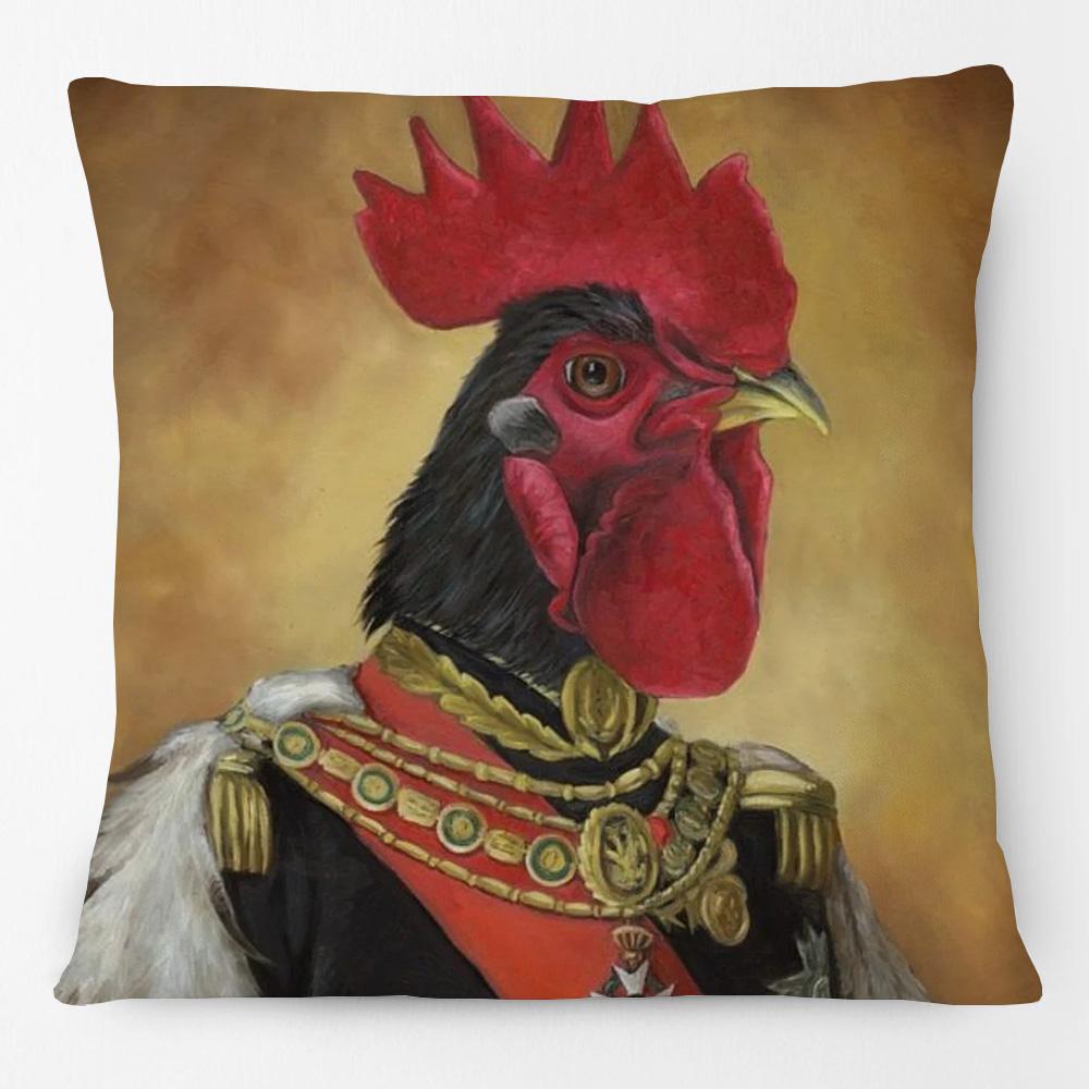 Renaissance Dogs And Cats Cushion Cover King Charles Spaniel Black Pug Dog French Bulldog Labrador Vintage Pillowcase