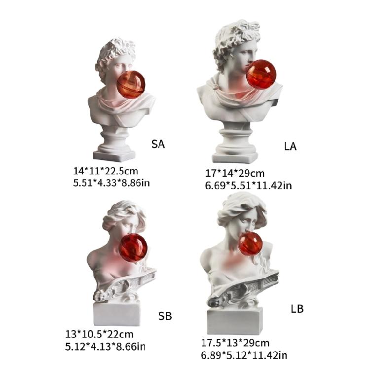 Уникальная смоляная греческая фигурка, выдувающая пузыри, Классический греческий бюст-скульптура для добавления веселья на стол и в жилое пространство