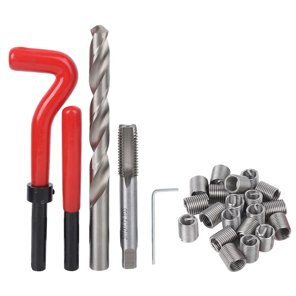 Набор для восстановления резьбы M12, 25 шт., Метчик для нарезания резьбы, Сверло, Инструменты для восстановления поврежденной резьбы