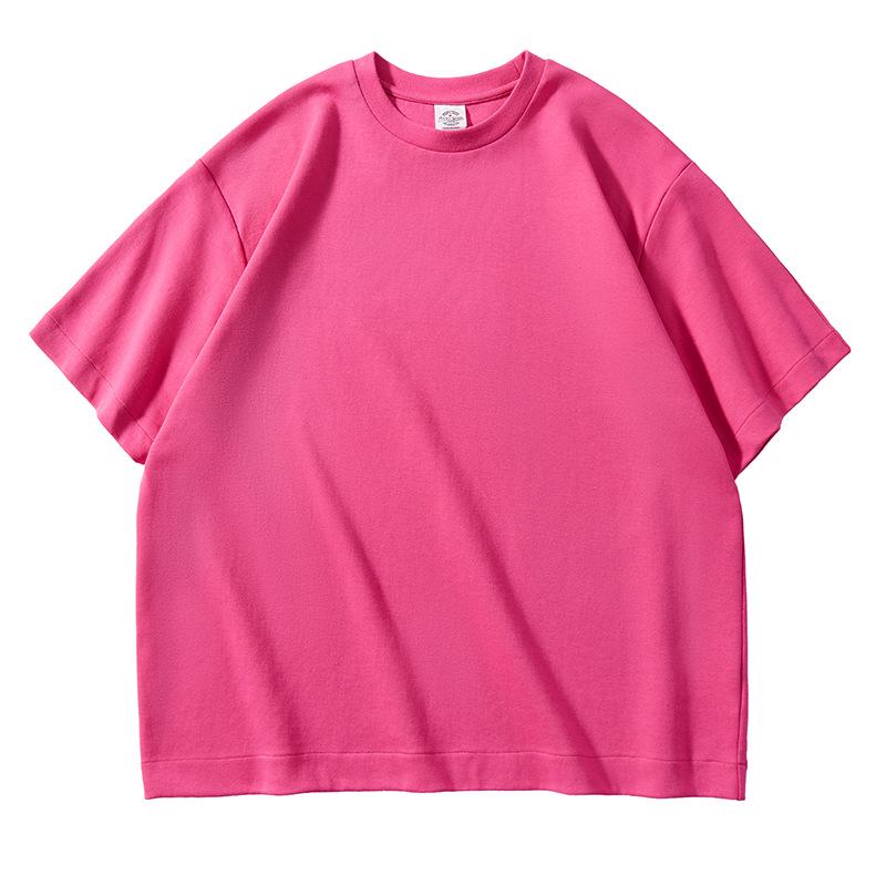 AG 300g Oversized Casual Drop Shoulder Heavyweight Custom Logo Short Sleeve Crew Neck Solid T-shirt