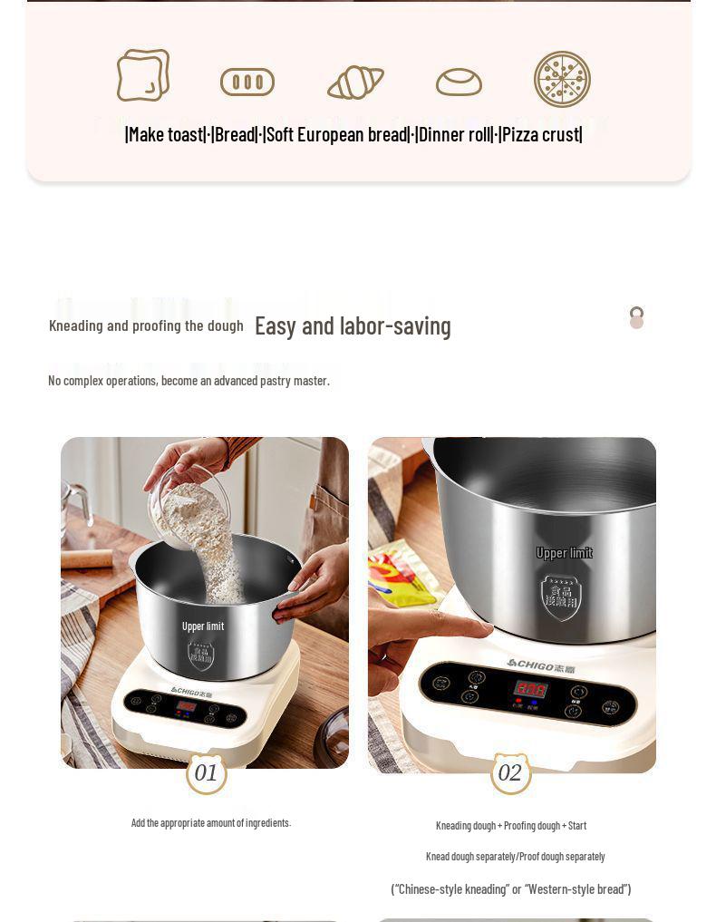 Многофункциональный автоматический миксер и тестомес для домашнего использования