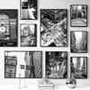 New York Picture Black and White Wall Art for Living Room Decorative Painting Canvas Poster Street Sign Building Wall Decor