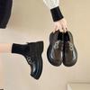Small Leather Shoes Women's Autumn New Height-increasing Women's Platform Single Shoes Female Student Mary Jane Shoes