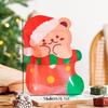 25Pcs Christmas Gift Bags Thickened PP Waterproof Seal Packaging Christmas Tree/bear Shaped Bag for Kids Holiday Party & Biscuit Gift Packaging