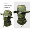 Camouflage Round Brim Hat & Balaclava Set: Sun Protection for Summer Mountain Climbing