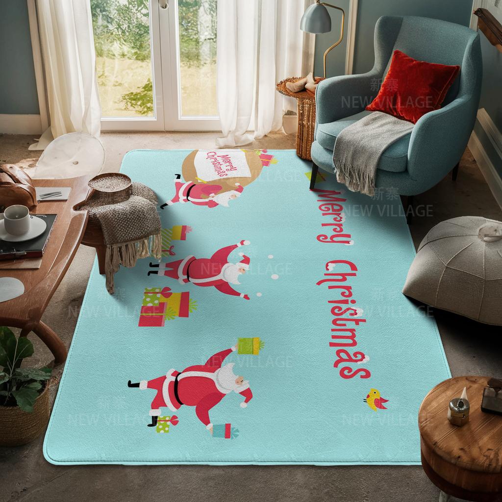 Ковер у входа в дом Домашний коврик у двери Гостиная Ванная Комната Ноги ванная комната Нескользящие коврики с водопоглощением для ванной Счастливого Рождества зима