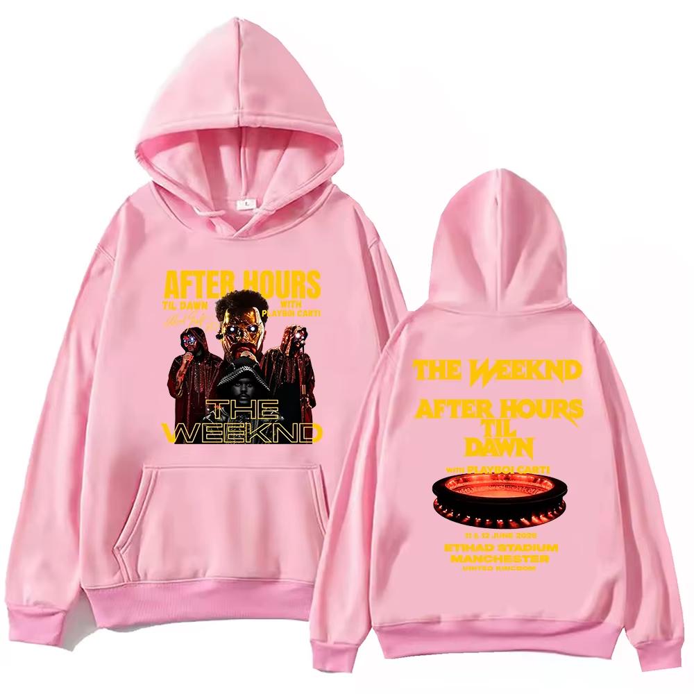 Толстовка The-Weeknd After Hours Til Dawn Tour 2026 Мужская Женская Harajuku С Длинным Рукавом Свитшот с Капюшоном Мягкий Хлопок Свободная Уютная и Универсальная