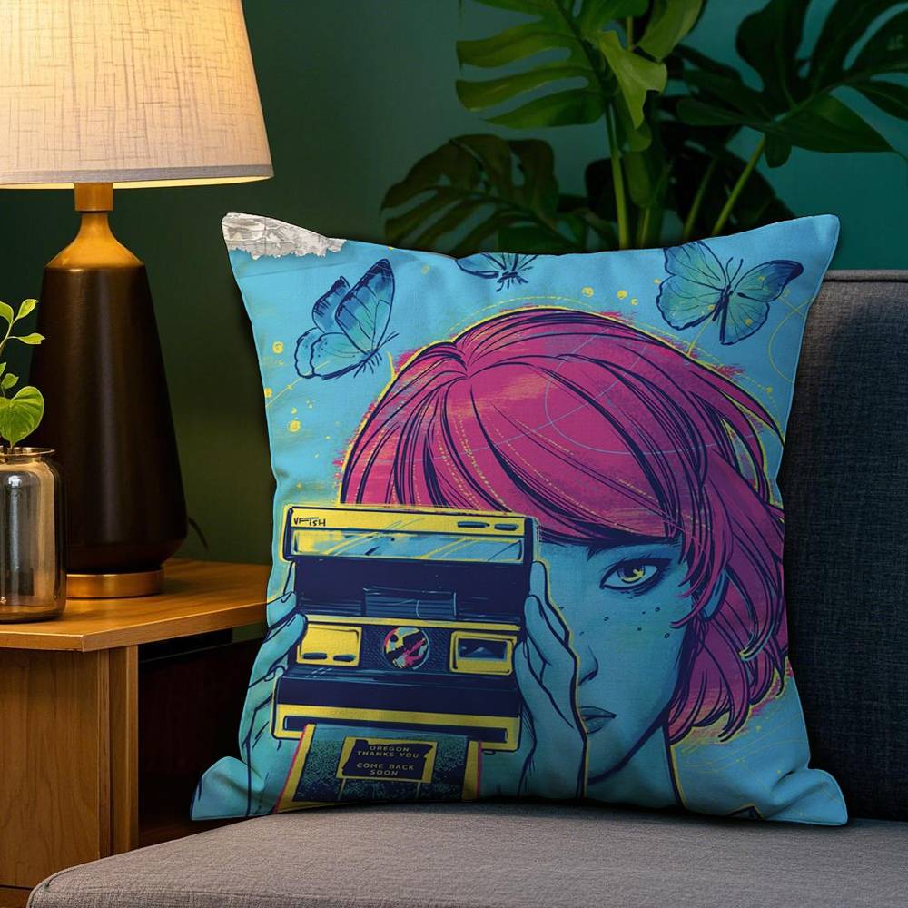 Life Is S-Strange Pillow Case Plush Fabric Soft Double Sided Print Sofa Cushion Cover Throw Pillow Covers