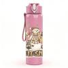 1PC Let It Snow Winter Snowman Print 750ml Color Plastic Sports Water Bottle Leakproof Flip Straw Lid Suitable for Sports Office Home Use