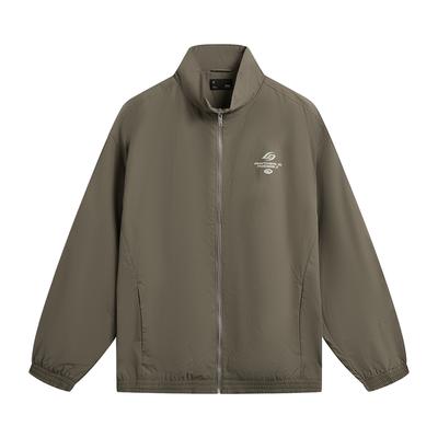 Спортивная серия Lifestyle от Li Ning Ветрозащитная водоотталкивающая свободная куртка с воротником-стойкой Унисекс куртка AJDW095-2