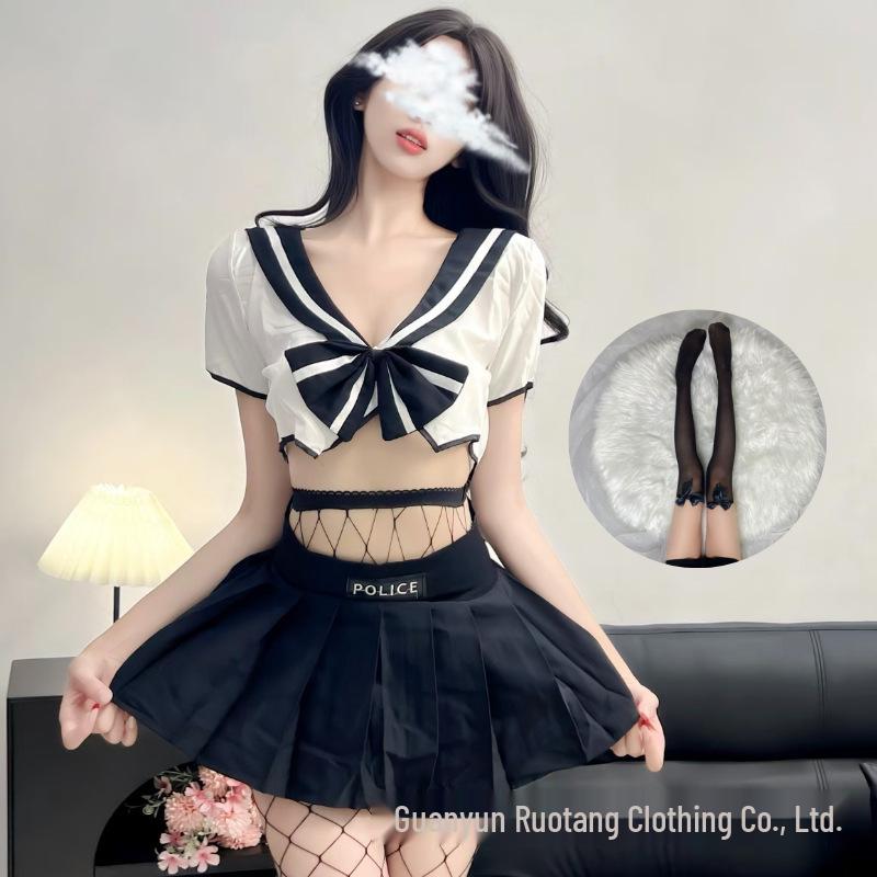 Комплект нижнего белья для косплея "Искушение школьницы": Форма JK, короткая юбка, купальник, милый и игривый.