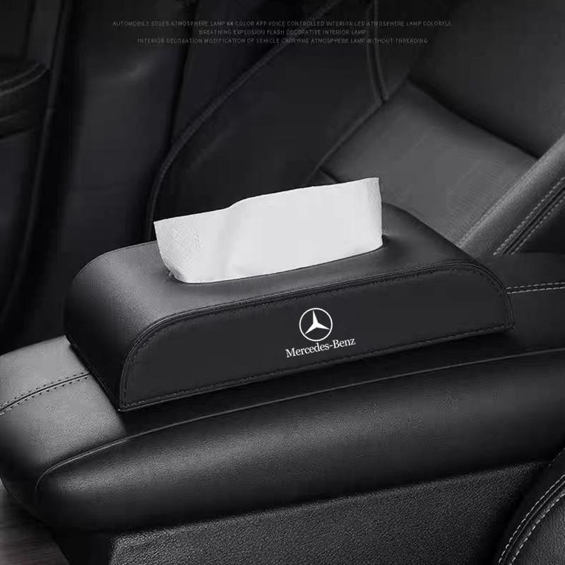 CQK1 Car Tissue Box Center Console Armrest Box Napkin Storage Case For Mercedes Benz Amg W203 W204 W205 W209 W210 W211 W212 W176