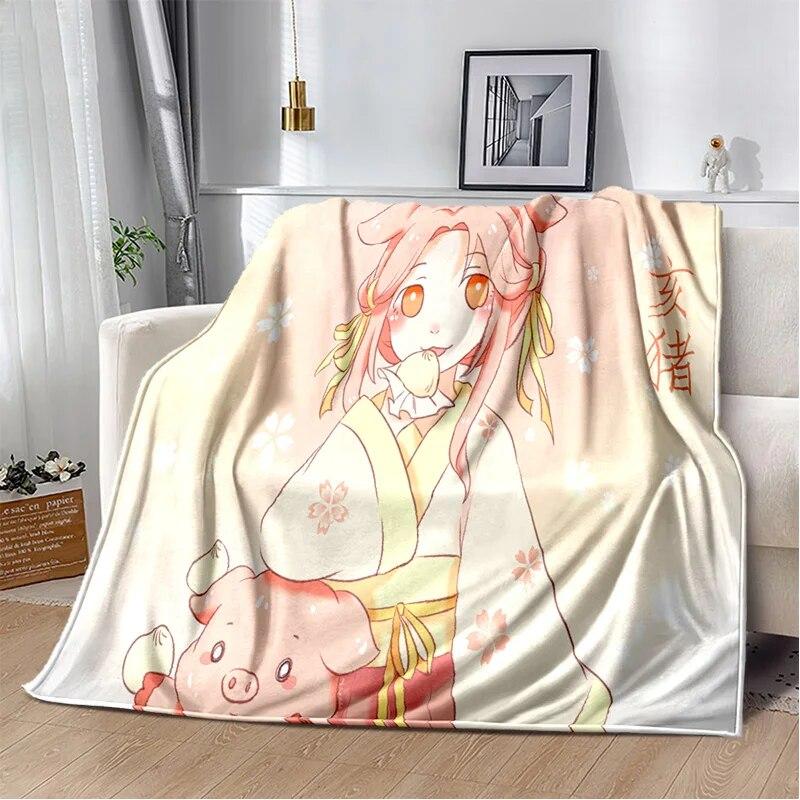 Двенадцать китайских знаков зодиака с узором Манта, чехол для дивана-кровати, мягкое одеяло, плед, мягкие теплые фланелевые одеяла, вентиляторы Gif