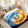 Bedding Set 1 Duvet Cover 2 Pillowcases Leeds United Football Print Bedroom Home Decoration