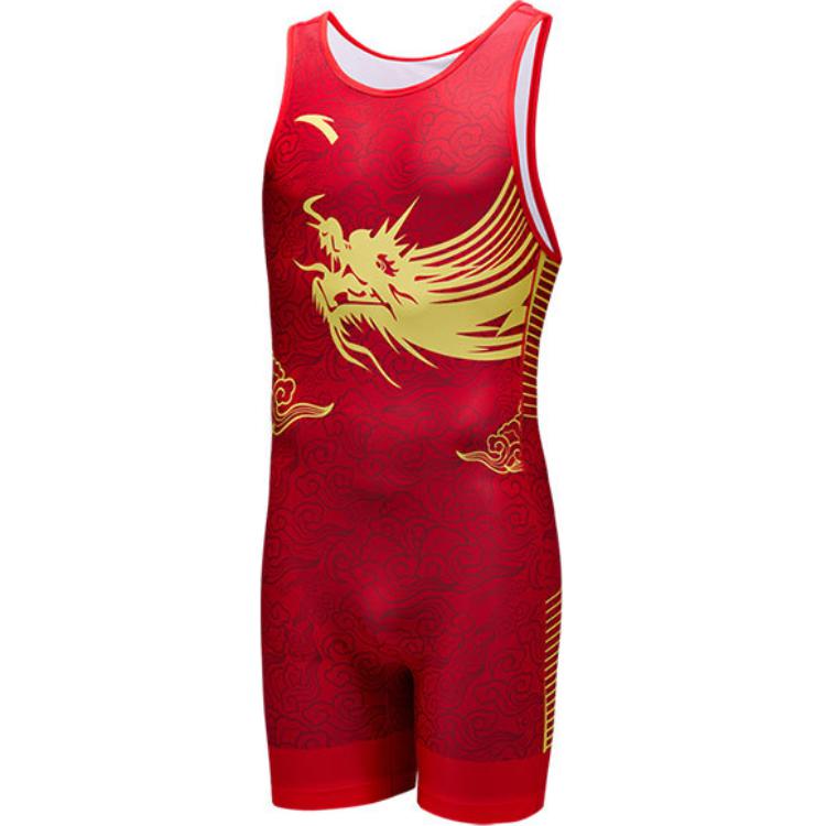 Anta Sports Compression Training Breathable Comfortable Bodysuit Men Activewear Red 452440921-1