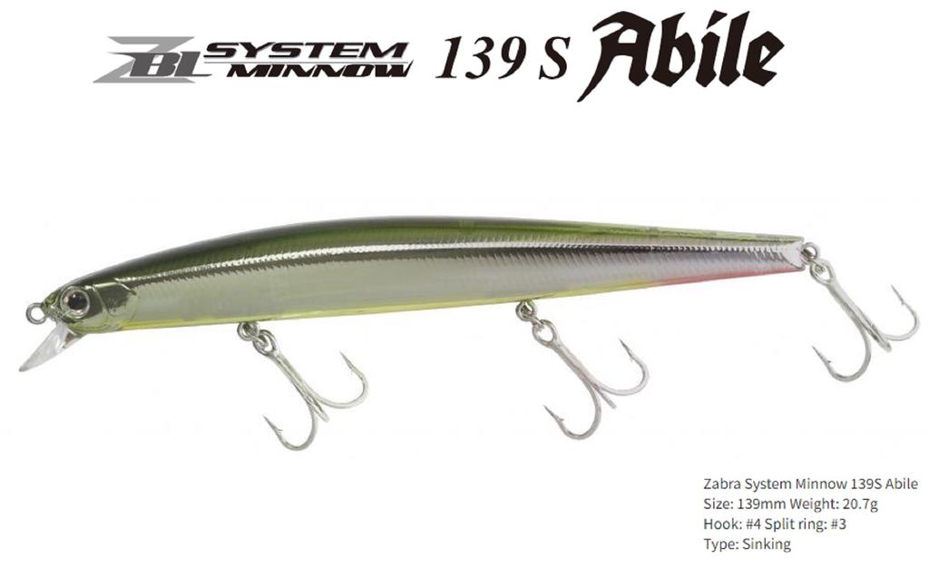 ZipBaits ZBL System Minnow 139S Abile Sinking Lure 705 (5079)