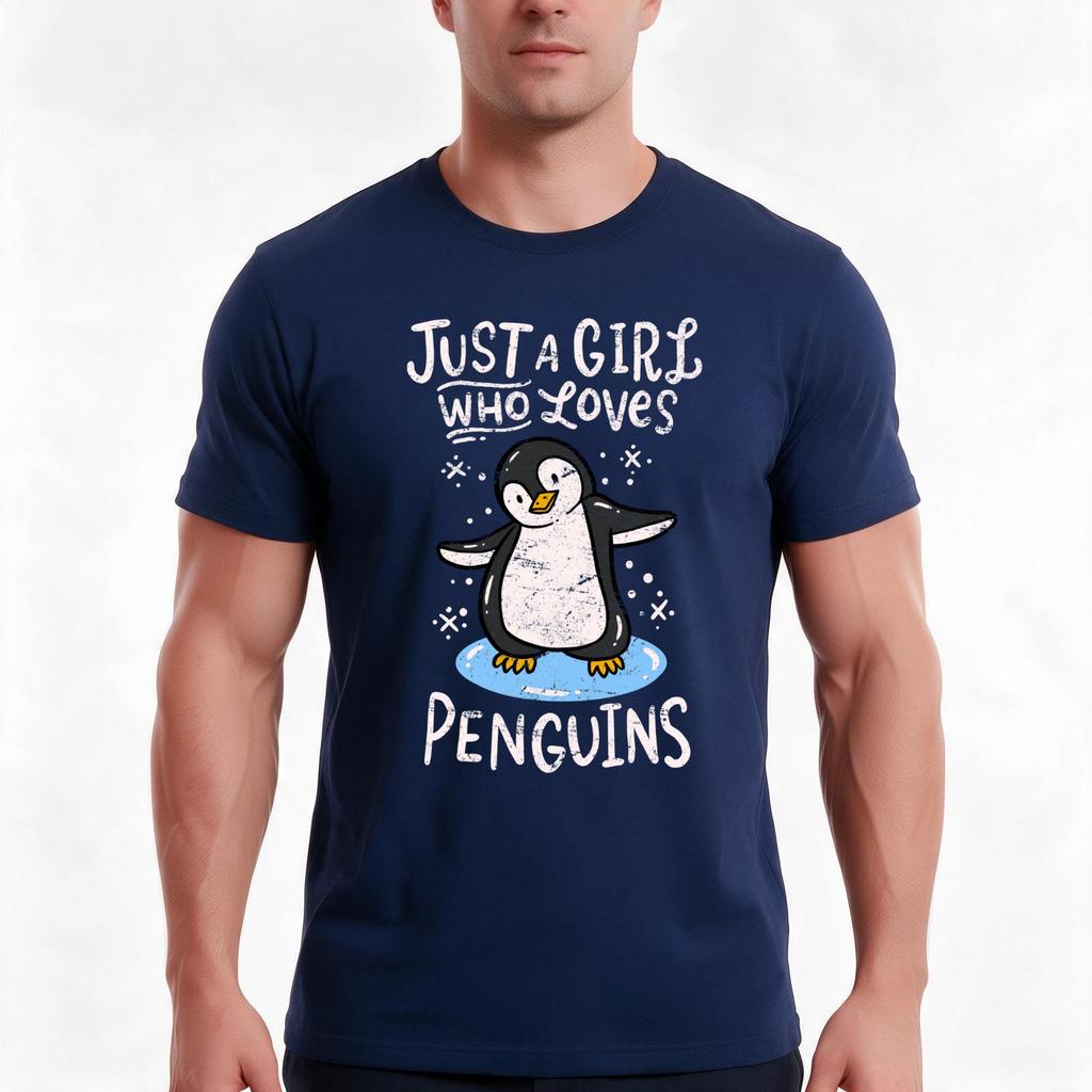 Penguin Funny Tshirt Summer Casual Cotton Tee Oversized Streetwear Tops Vintage Graphic Print Loose Fit Short Sleeve