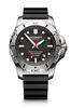 VICTORINOX Watch PROFESSIONAL DIVER Stainless Steel Case Black Dial Black Rubber Strap Gift 241733 I.N.O.X. (316L/Forged) [