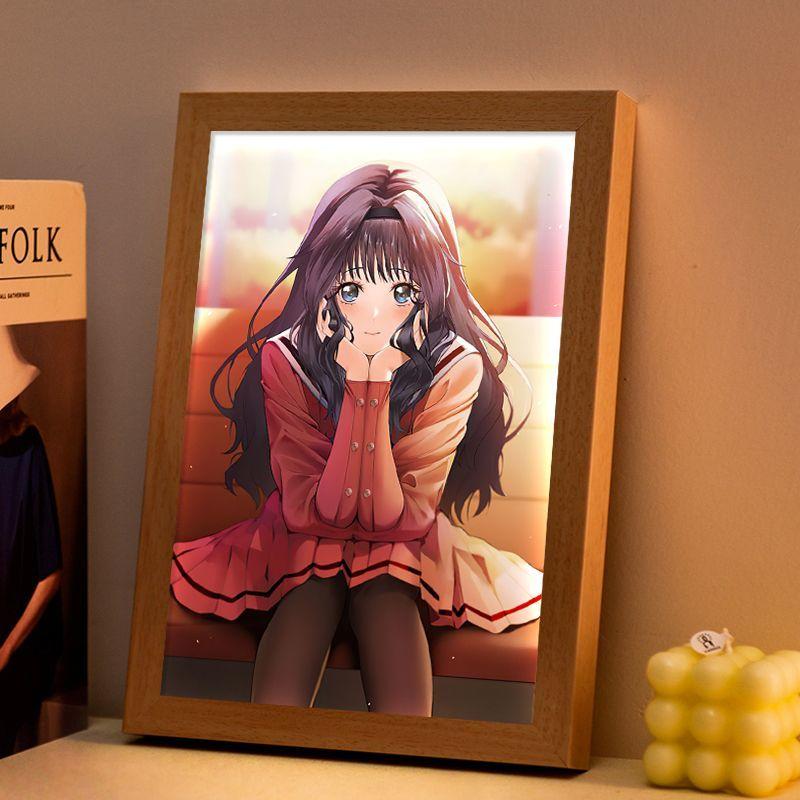 22см/8.66дюйма 3D Аниме Чироу Таро Световая картина Ароматный цветок расцветает с достоинством Периферия Светодиодный ночник Украшение для спальни